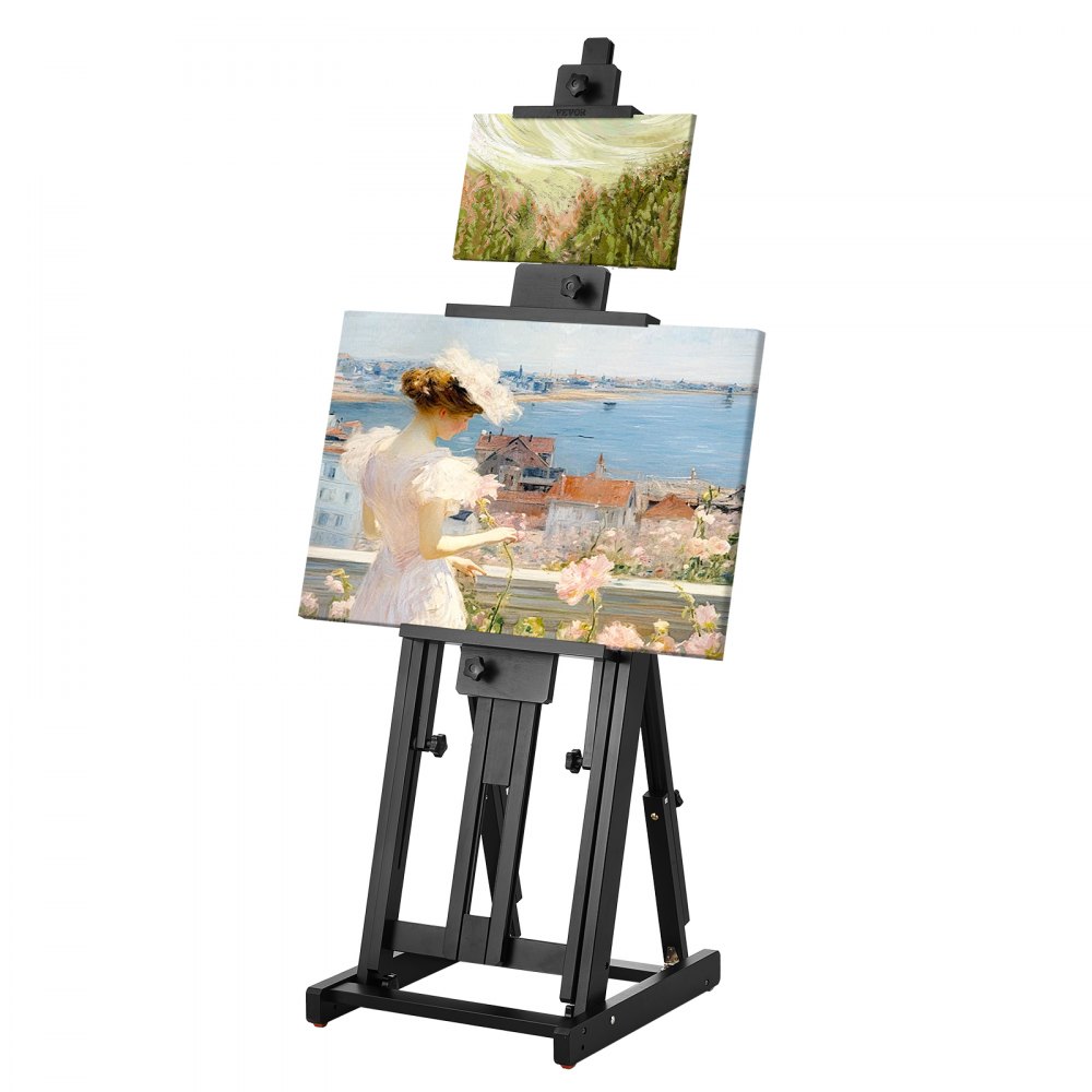 VEVOR Studio H-Frame Easel Holds Canvas Art up to 77" Beechwood Artists Easel - ZJSHJ180200CC4H9NV0