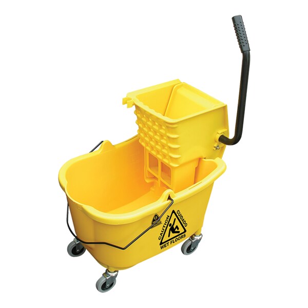 O-Cedar Cubeta y Escurridor para Trapeador Amarillo de 32 qt. - 96975