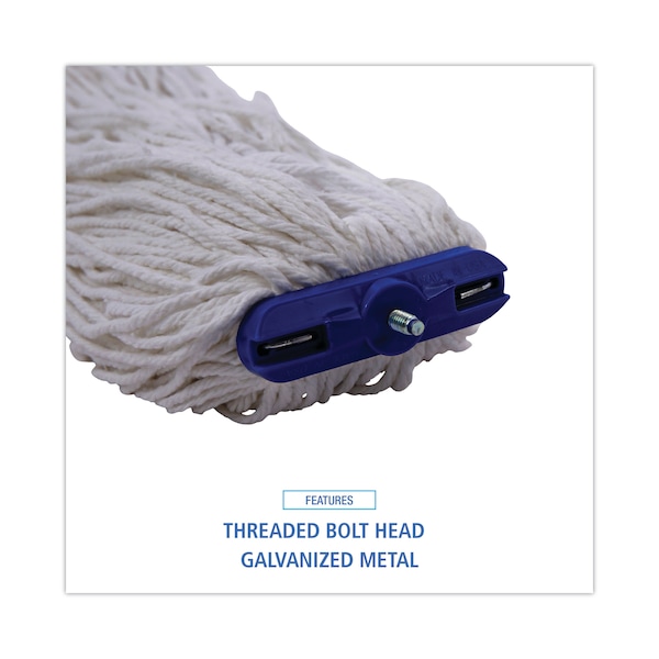 Trapo de Piso Cut-End Wet Mop, Blanco, Rayon, PK12, BWK716RCT - BWK716RCT