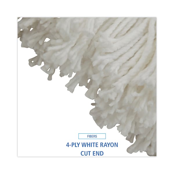 Trapo de Piso Cut-End Wet Mop, Blanco, Rayon, PK12, BWK716RCT - BWK716RCT
