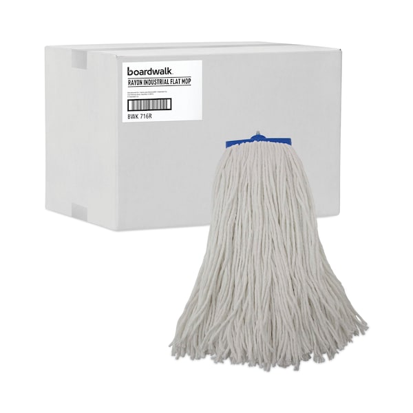 Trapo de Piso Cut-End Wet Mop, Blanco, Rayon, PK12, BWK716RCT - BWK716RCT