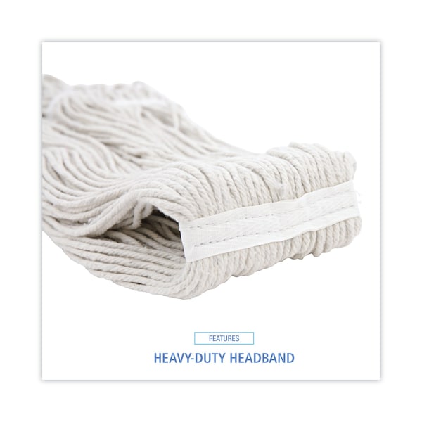 Trapo para Piso Húmedo Boardwalk con Extremo Cortado, Blanco, Rayon, Paquete de 12, BWK216RCT - BWK216RCT