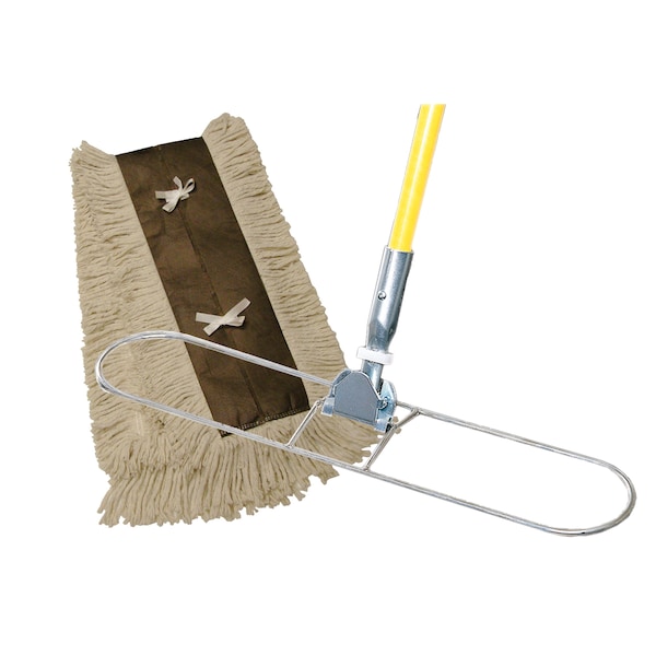 Trapo trapeador desechable Golden Star con marco/mango, WWT24W - WWT24W