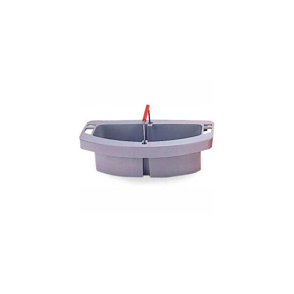 Caddy de transporte de mucama de Rubbermaid¬Æ de 2 compartimentos 16" x 9" x 5", Gris - RCP2649GRA - FG264900 GRAY de Rubbermaid Commercial