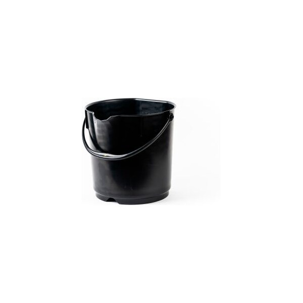 Cubeta de 4 galones con asa ESD Conductora de LPD Trade, color negro - C80101