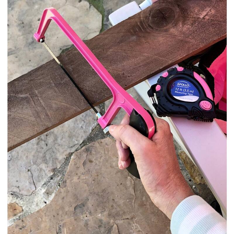 Juego de Herramientas para el Hogar Apollo en Bolsa de Herramientas de Lona Suave, Color Rosa (201 Piezas) - DT0020P
