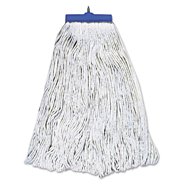 Cabezal de trapeador Lie-Flat MOP de 24 oz de Pinpoint BW - Blanco - Fibra de rayón, 12 paquetes - PI3193388