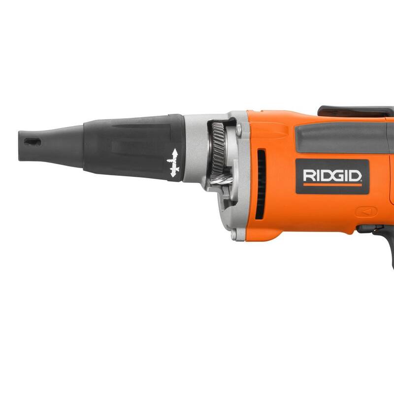 Destornillador para tablaroca RIDGID con cable de 6.5 Amp y 1/4 de pulgada VSR de servicio pesado - R60002