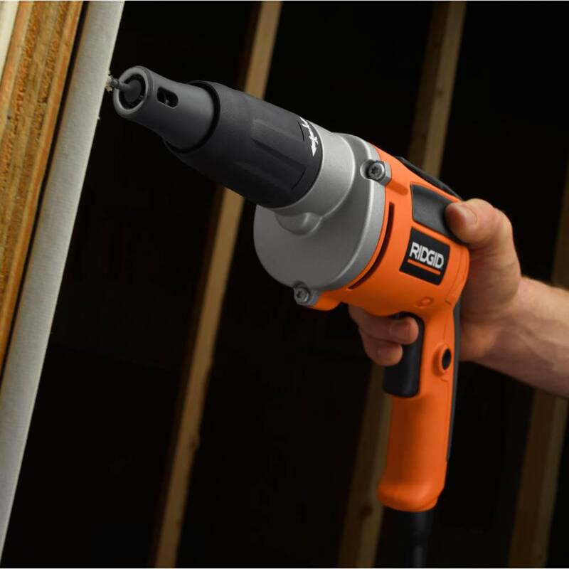 Destornillador para tablaroca RIDGID con cable de 6.5 Amp y 1/4 de pulgada VSR de servicio pesado - R60002