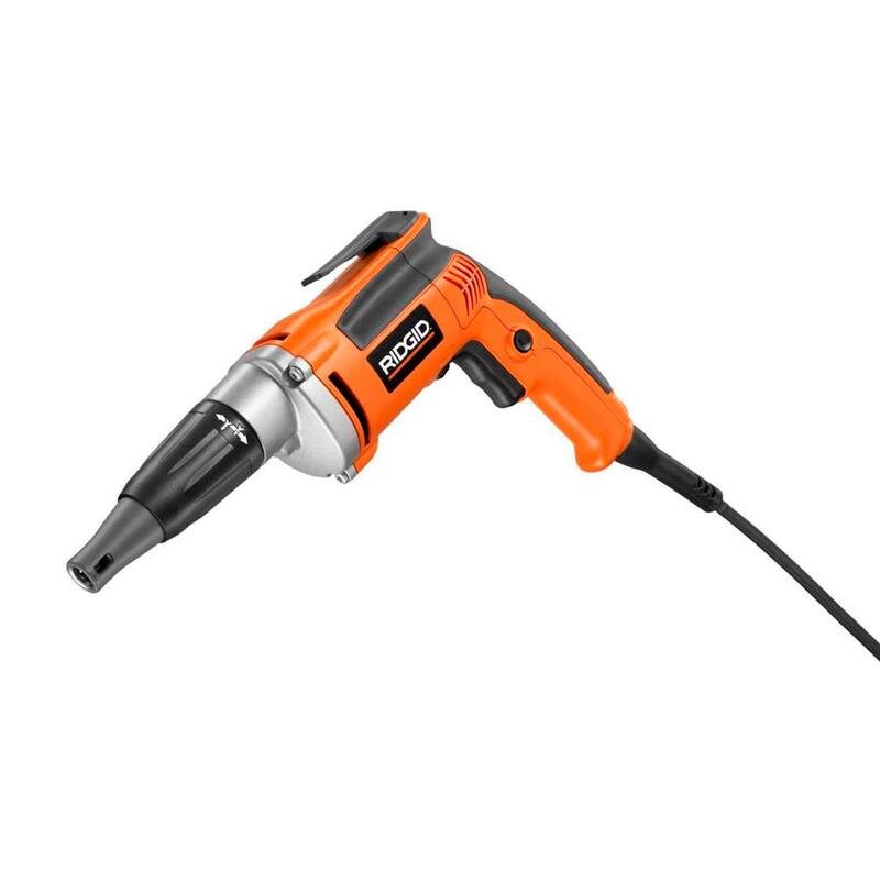 Destornillador para tablaroca RIDGID con cable de 6.5 Amp y 1/4 de pulgada VSR de servicio pesado - R60002