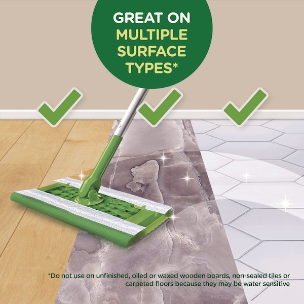 Trapo trampa y bloqueo para trapeador húmedo Swiffer Sweeper, 8 x 10, blanco, aroma a lavanda, paquete de 38 - 00743