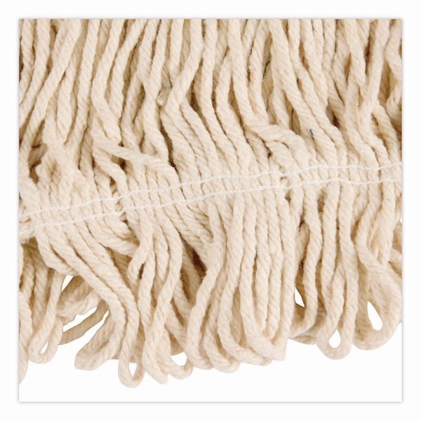 Trapo de Piso Húmedo Grande con Banda de Cabeza Blanca de 1 pulgada, de Algodón de Alto Rendimiento, Marca Rubbermaid Commercial - Modelo Super Stitch - FGD11306WH00