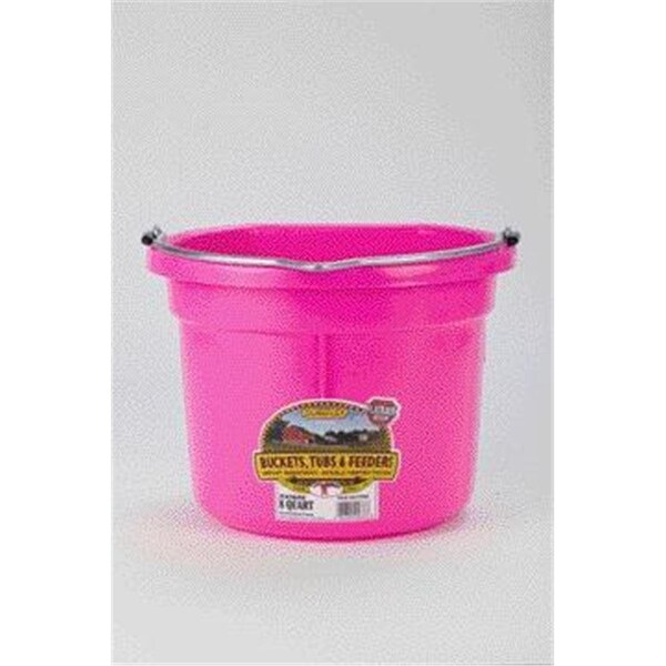 Miller Mfg Co Inc Cubeta de Plástico de Respaldo Plano - Rosa Caliente 8 Cuartos - P8FBHOTPINK - MI37117