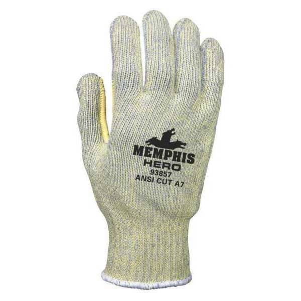 Guantes recubiertos resistentes al corte de Mcr Safety, Nivel de Corte A7, 7 ga, Amarillos, XL - 93857XL