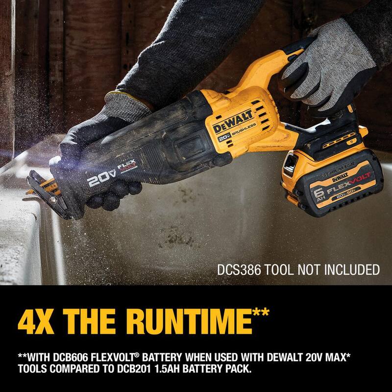 DEWALT Taladro/destornillador inalámbrico sin escobillas 1/2 in con martillo 20V MAX con ventaja FLEXVOLT y (1) Batería FLEXVOLT 20V/60V MAX 6.0Ah - DCD999BW606.