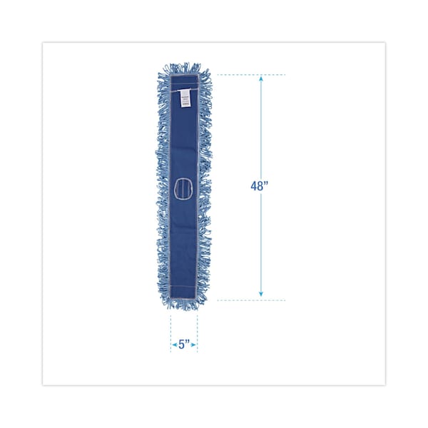 Cabeza de trapeador para polvo Boardwalk, Mezcla de Algodón/Sintético, 48" x 5", Azul - BWK1148
