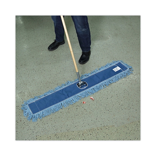 Cabeza de trapeador para polvo Boardwalk, Mezcla de Algodón/Sintético, 48" x 5", Azul - BWK1148