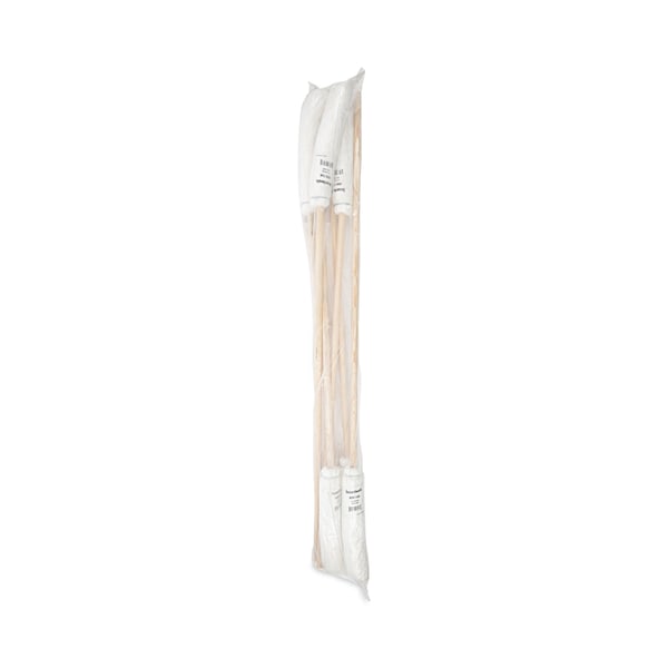 Traperos de mango/tabla Boardwalk, cabezal de rayón blanco #16, mango de madera natural de 48", paquete de 6 - BWK116R