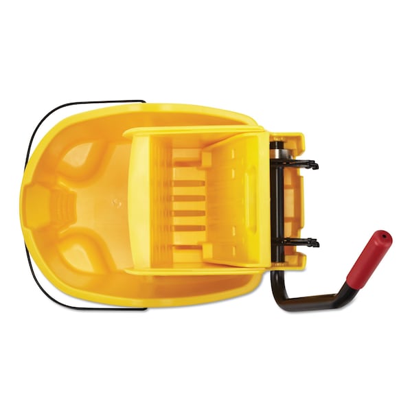 Combinación de Cubeta y Escurridor de Trapeador de 26 qt Rubbermaid Commercial, Amarilla, de Plástico - FG748000YEL