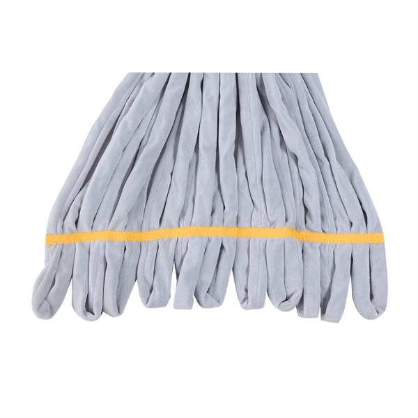 Trapo Húmedo de Tubo Unger de 6 pulgadas, 16 oz Peso Seco, Conexión de Cambio Rápido, Corte Final, Azul/Gris, Microfibra - ST30B
