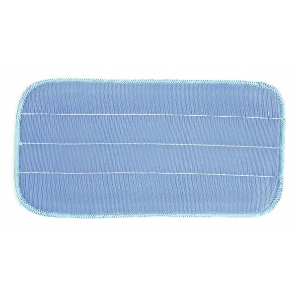 Hospeco Flat Mop Pad, Conexión Gancho y Lazo, Azul, Microfibra, Paquete de 12, 2504-SPH-MFP-11BS - 2504-SPH-MFP-11BS