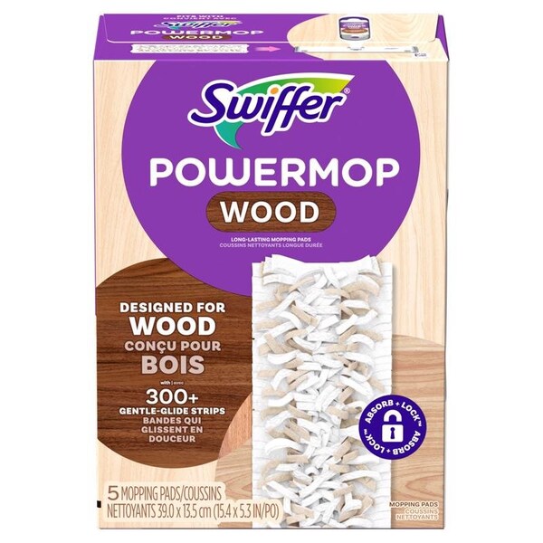 Recambio para trapeador Swiffer Swiffer Power Mop de 15.4 in. húmedo y seco con microfibra - 5 piezas - 80723038