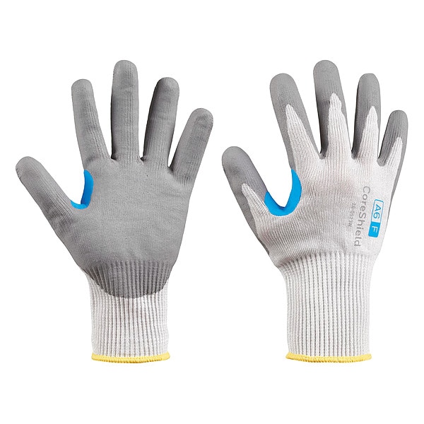 Guantes Honeywell resistentes al corte, Nivel de corte A6, calibre 13, blanco/gris, 10 - 26-0513W/10XL