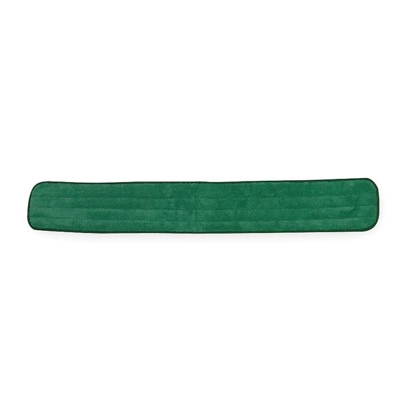 Trapeador Tough Guy de 36 pulgadas de largo, 4 oz de peso seco, conexión de gancho y lazo, extremo de almohadilla, color verde, microfibra - 1TTY4