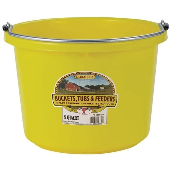 Miller Little Giant Cubeta de plástico P8YELLOW6 Little Giant - 8 cuartos - P8YELLOW6