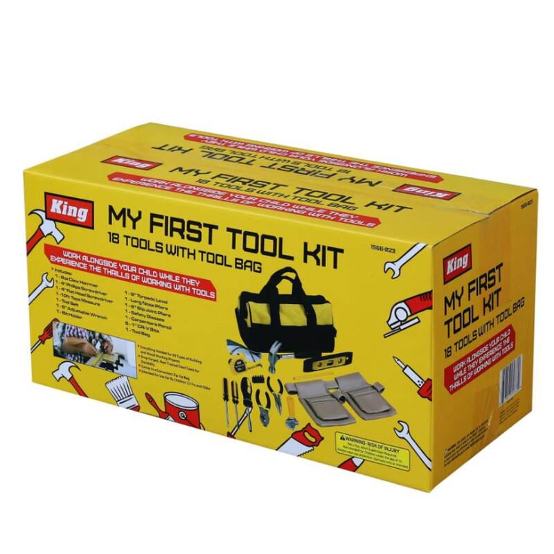 Kit de herramientas para el hogar KING (Mi primer set de herramientas) (Set de 18 piezas) - 1564-0.