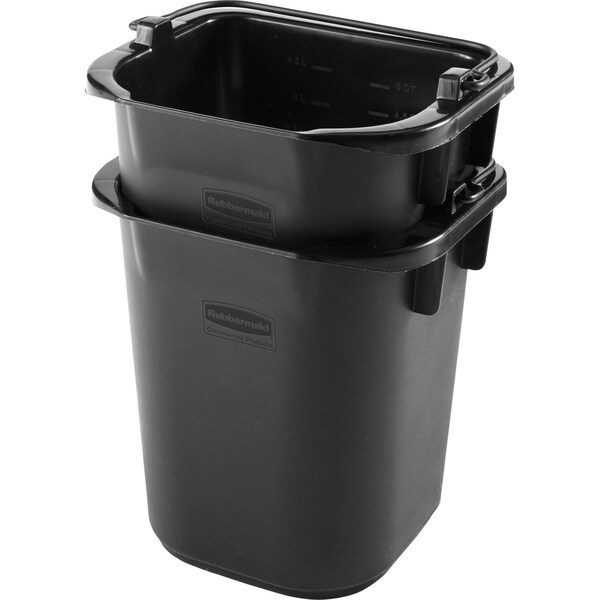 Cubeta Comercial Rubbermaid, Resistente, 5 qt., Negro - 1857378