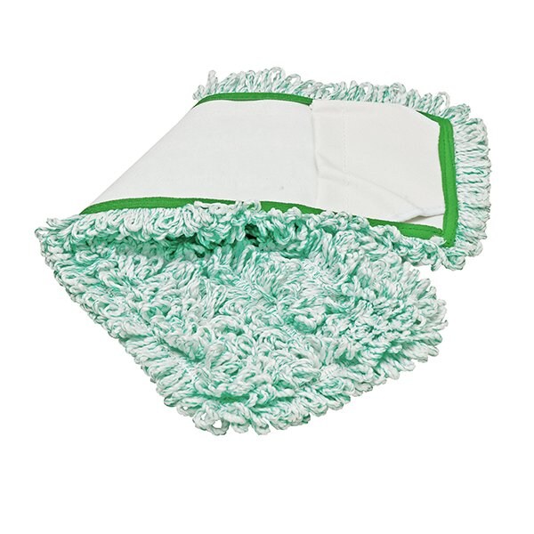 Trapo de trapear de bolsillo lateral Monarch Brands de 18 pulgadas - Verde 0, 120PK - M880018G-PM-CS