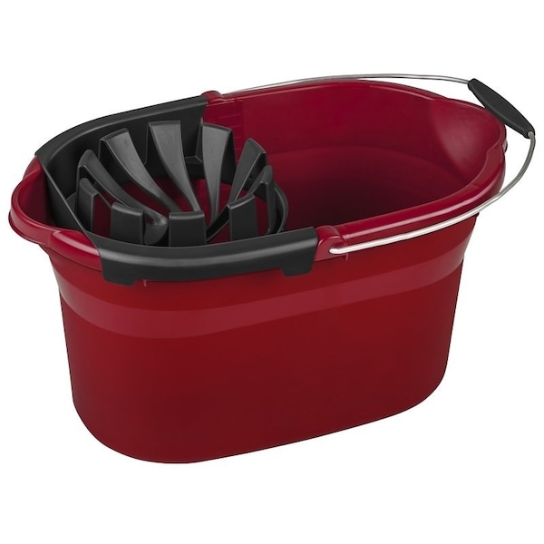 "Balde exprimidor de trapeador Sterilite COLORmaxx, capacidad de 1712 qt, rojo - 11295804"