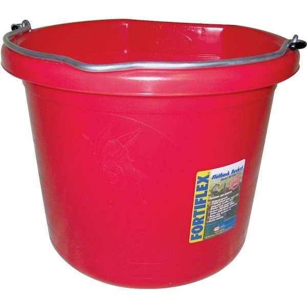 Cubeta de la serie Fortex Fortiflex FB-124, Volumen de 24 qt, de Goma/Poliuretano, Roja - FB-124 R