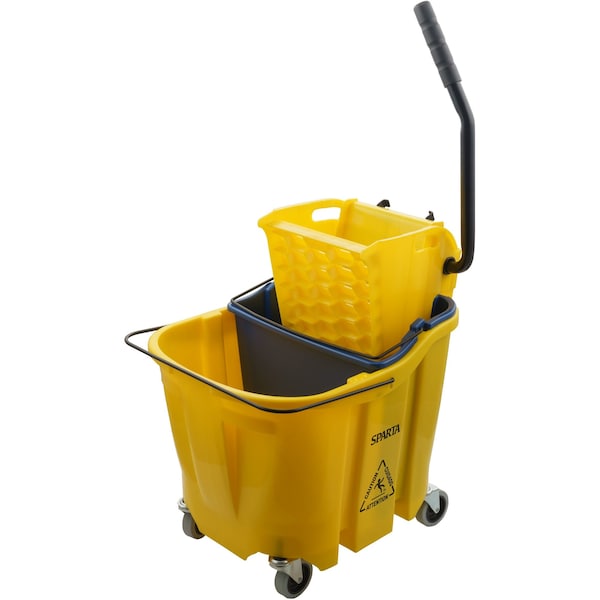 Combo de Cubeta para Trapear Carlisle Foodservice, 35qt, Escurridor de Presión Lateral - 9690404