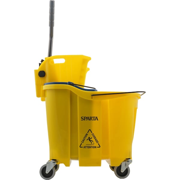Combo de Cubeta para Trapear Carlisle Foodservice, 35qt, Escurridor de Presión Lateral - 9690404