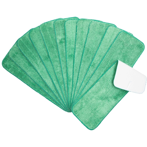 Trapeador plano húmedo de microfibra Monarch Brands - 18 pulgadas 0, verde, 120 piezas - M830018G-CS