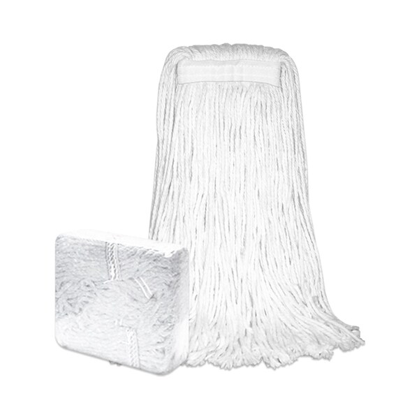 Trapo de corte Performance Plus, peso seco de 24 oz, natural/blanco, rayón, paquete de 12 - P10524