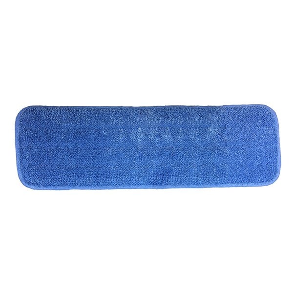 Almohadillas de trapeador húmedo Monarch Brands ECONOMY - 18 pulgadas, azul, paquete de 12 - PNP830018B-F
