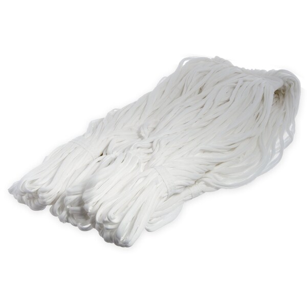 Cabezal de trapeador mediano de banda estrecha Carlisle Foodservice, blanco, paquete de 12 - 36932000