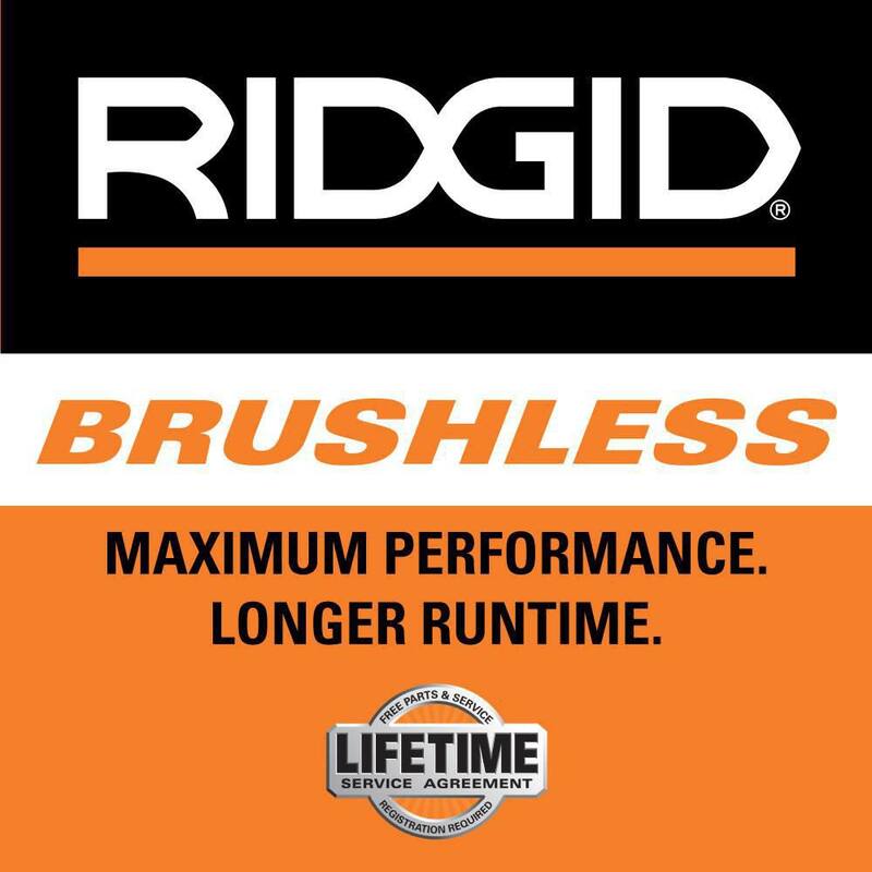 Kit de Taladro/Atornillador Percutor Inalámbrico RIDGID 18V con Motor sin Escobillas de 1/2 pulg. con (2) Baterías de salida MAX de 4.0 Ah, Cargador de 18V y Bolsa de Herramientas - R86115K-AC840040