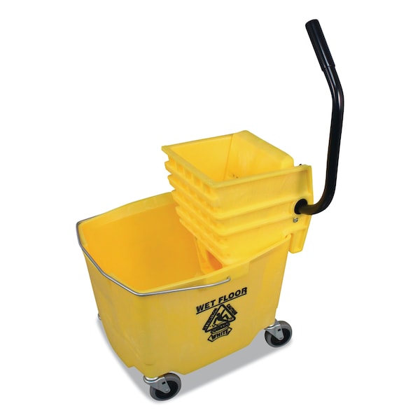 Cubeta exprimidor con trapeador de prensa lateral de 32 oz de Impact Products, combinación amarilla - IMP 6Y/2635-3Y