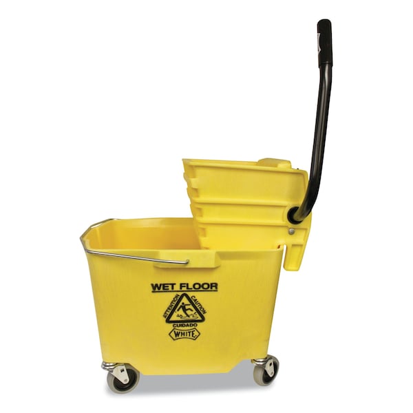 Cubeta exprimidor con trapeador de prensa lateral de 32 oz de Impact Products, combinación amarilla - IMP 6Y/2635-3Y