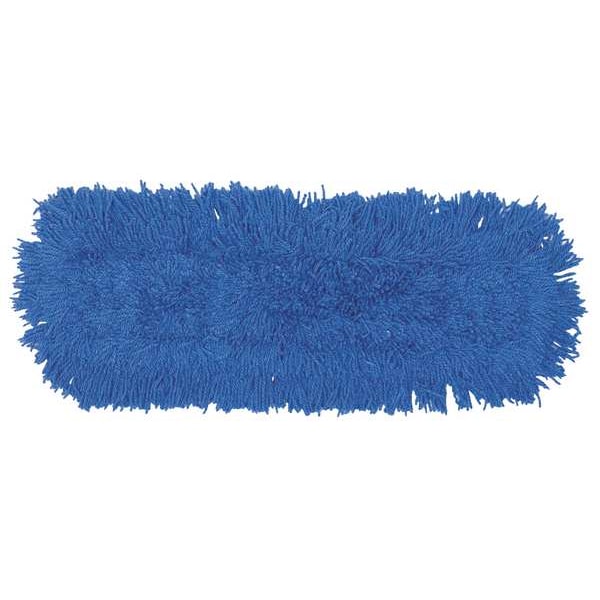 Mopa de polvo plana Rubbermaid Commercial de 24 pulgadas, conexión deslizable, de extremo en bucle, azul, sintética - FGJ35300BL00
