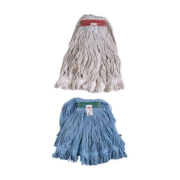 Fregona húmeda con cordón de 1 pulgada Rubbermaid Commercial, 16 oz de peso en seco, conexión deslizable, extremo con bucles, color rojo, algodón/sintético - FGD21206RD00