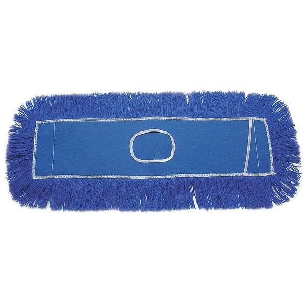Mop Garra Dura 24 1/2 a 26 1/2 pulgadas L, Conexión Deslizante, Extremo Cortado, Azul, Nylon - 22VA13