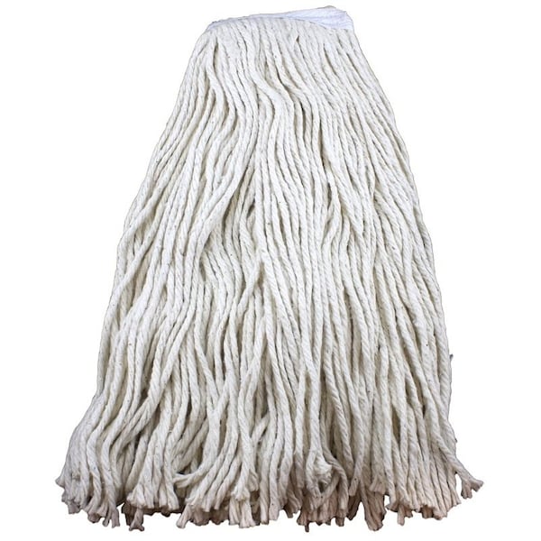 Cabezal de trapeador húmedo Chickasaw 00353, capacidad de 10 oz, banda para la cabeza de 1 pulgada, algodón/sintético - 10010L