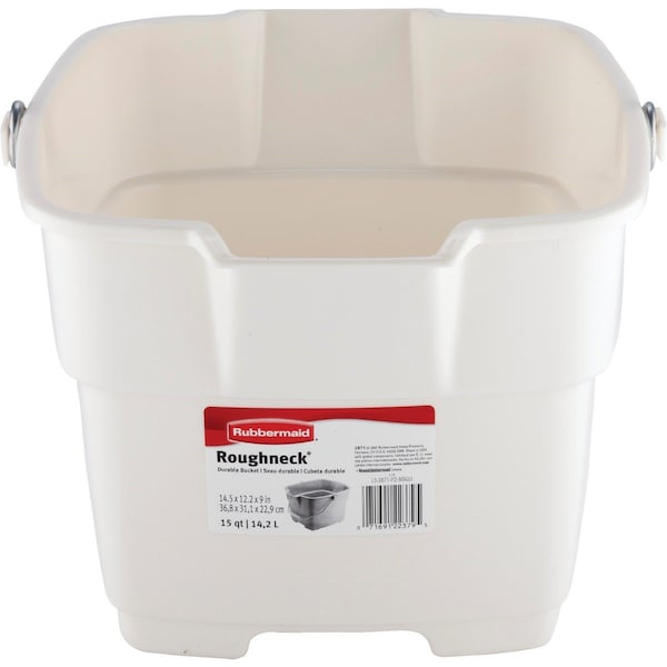 Cubeta Rubbermaid Roughneck de 15 Qt. color hueso - FG287100BISQU