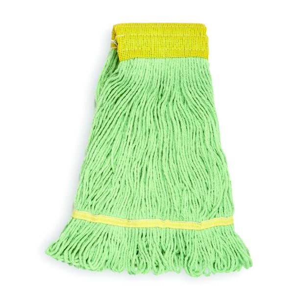 ¡Trapo húmedo Tough Guy 5 in String, 26 oz de peso en seco, conexión de puerta lateral, terminado en bucle, verde, PET - 1NNW6!