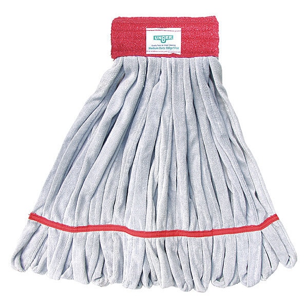 Mopa húmeda en tubo Unger 6 pulgadas, 16 oz de peso seco, conexión de cambio rápido, corte de extremo, roja, de microfibra, ST30R - ST30R